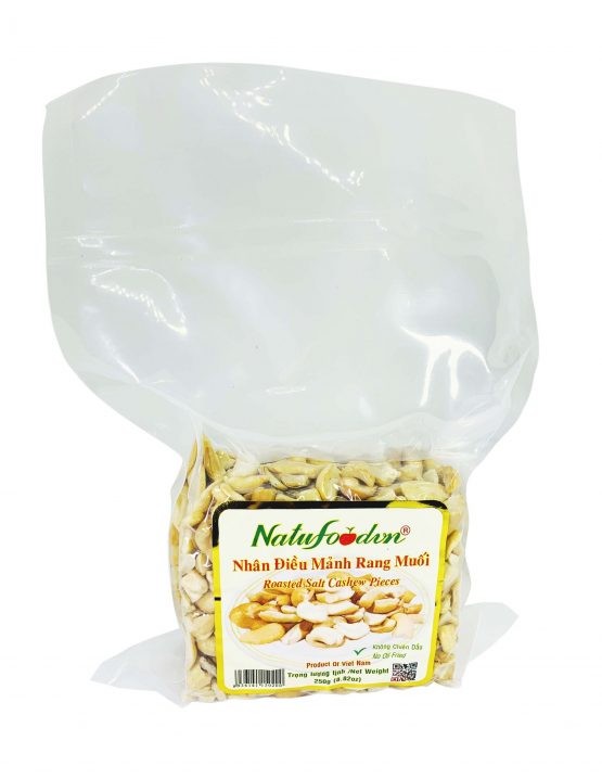 Nhân Hạt Điều Mãnh Rang Muối 250g Natufoodvn